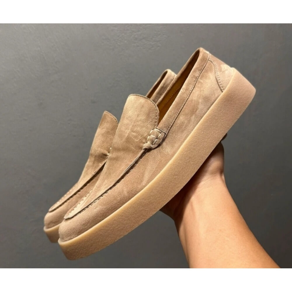 Men'S Shoes Smart - Mocassins plateforme en daim beige de