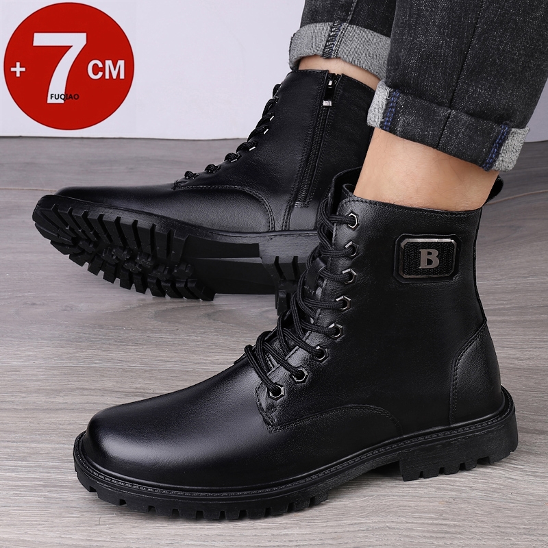 Bottes en cuir pour hommes, ha - Men'S Shoes Increase Height avis et prix